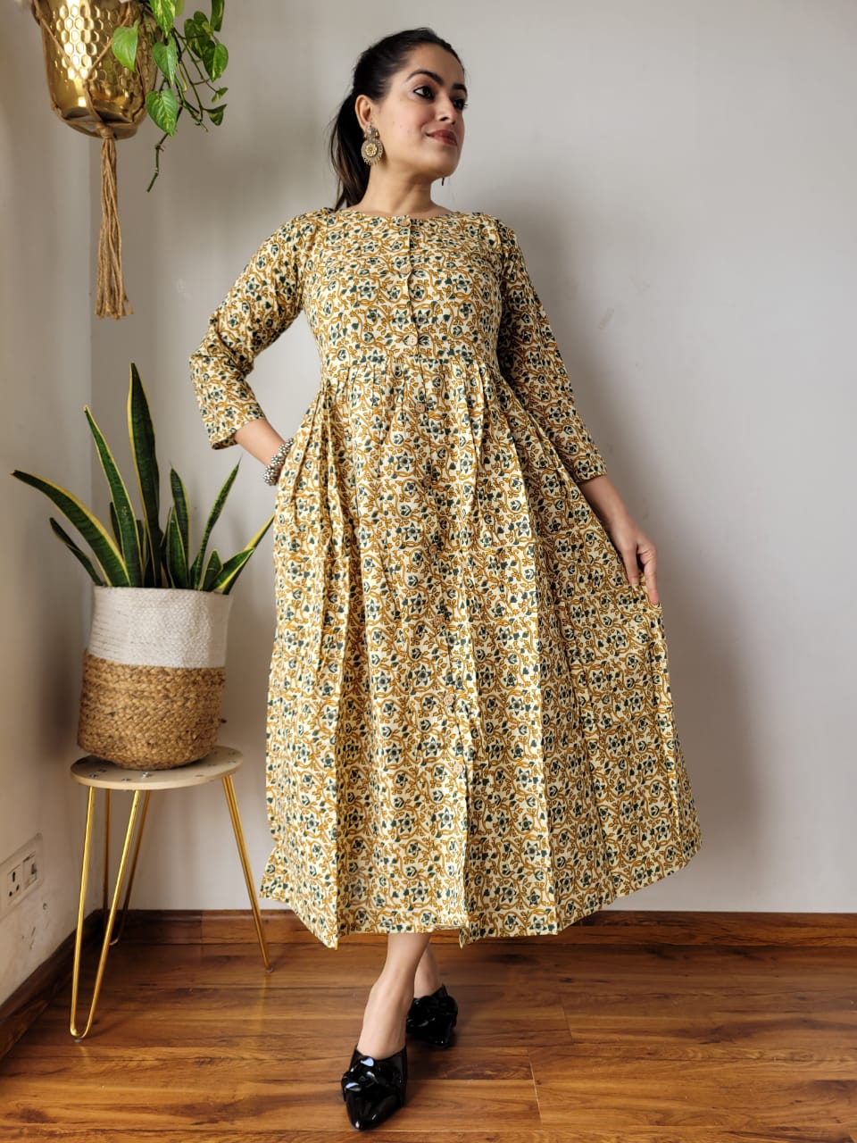 πβ¨ New Exclusive Launch β Bagru Hand-Printed One-Piece Dress β¨π