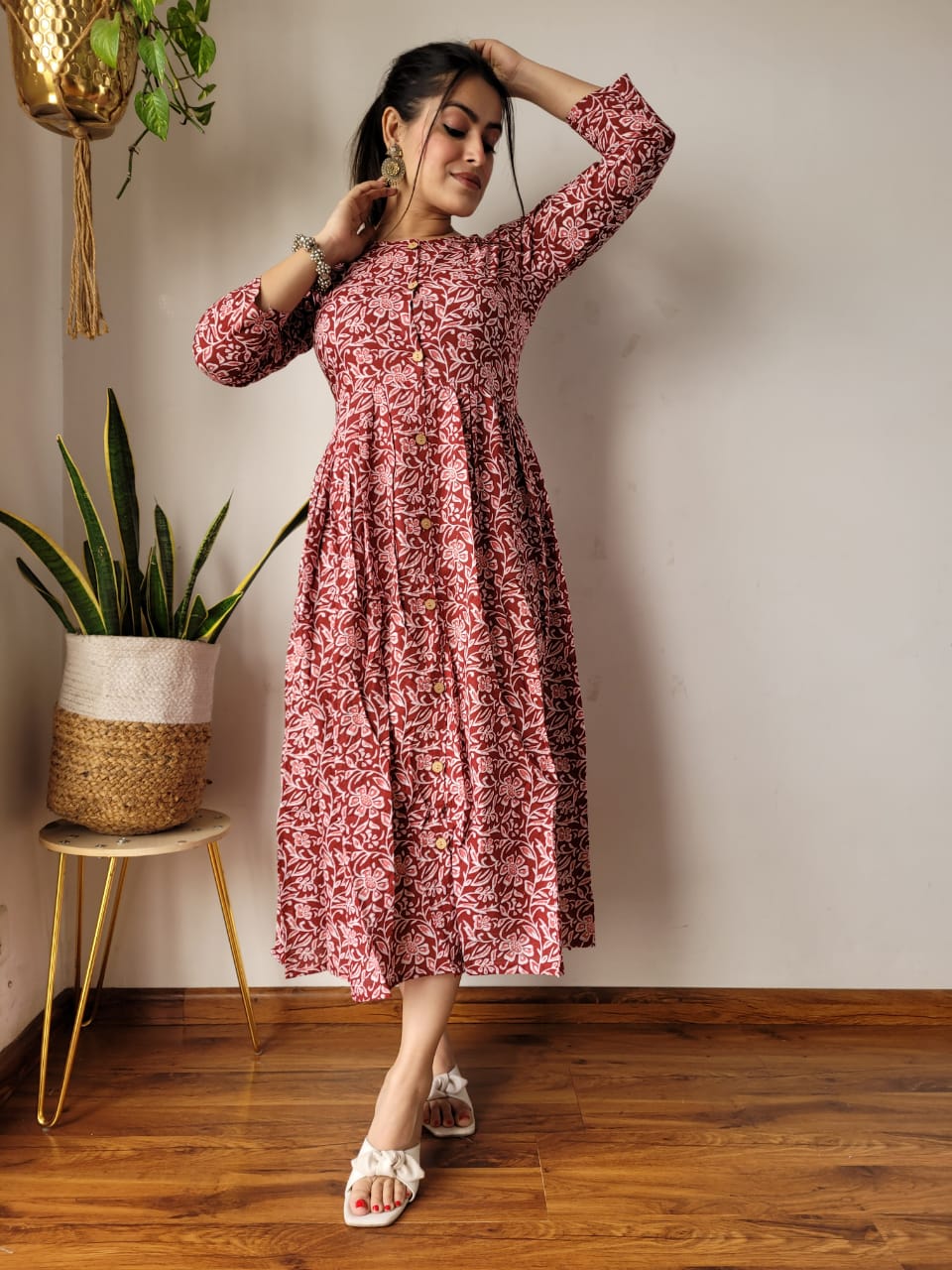 πβ¨ New Exclusive Launch β Bagru Hand-Printed One-Piece Dress β¨π