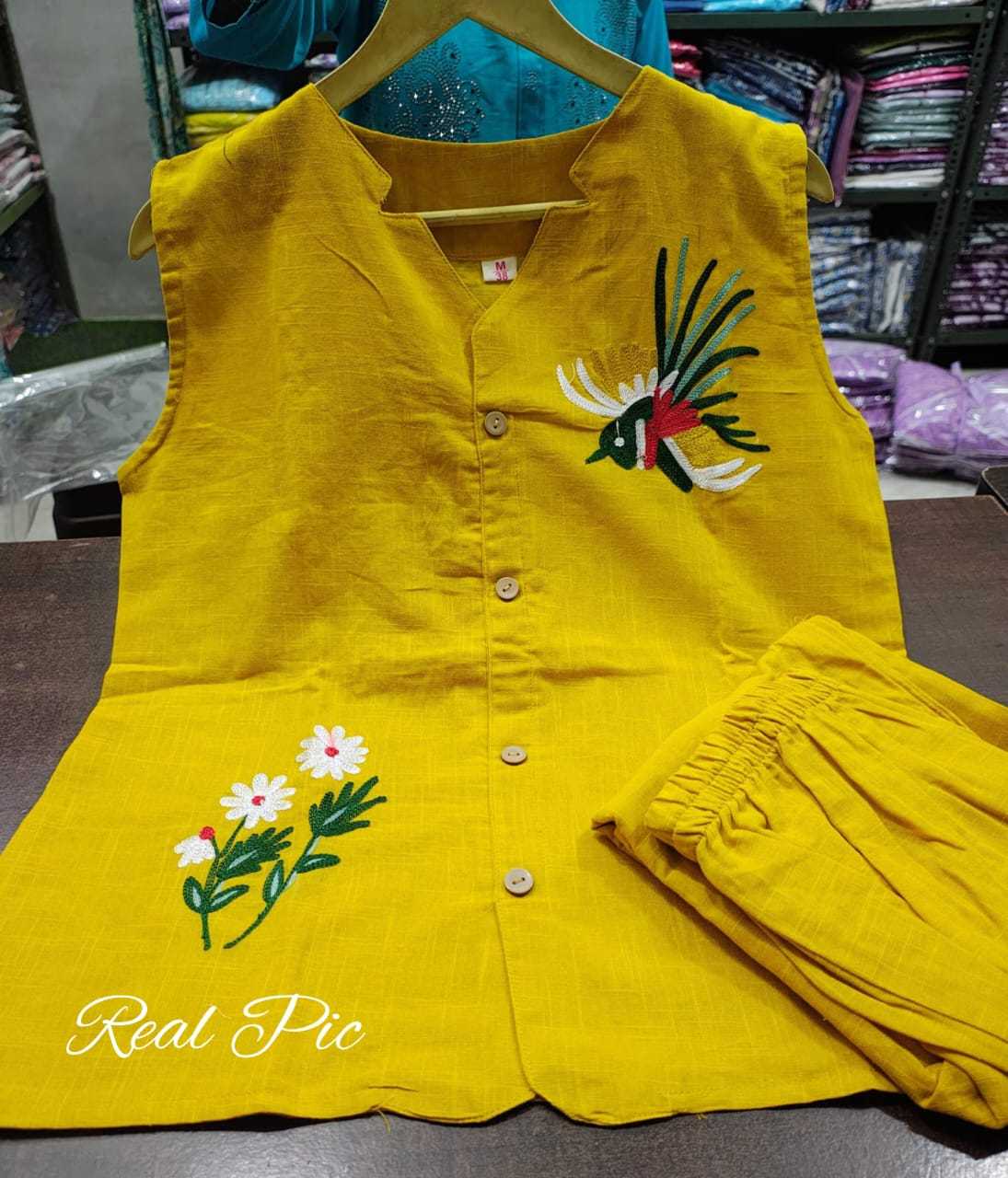 Premium Cotton Slub Coord-Set with Aari Work β Trending & Chic