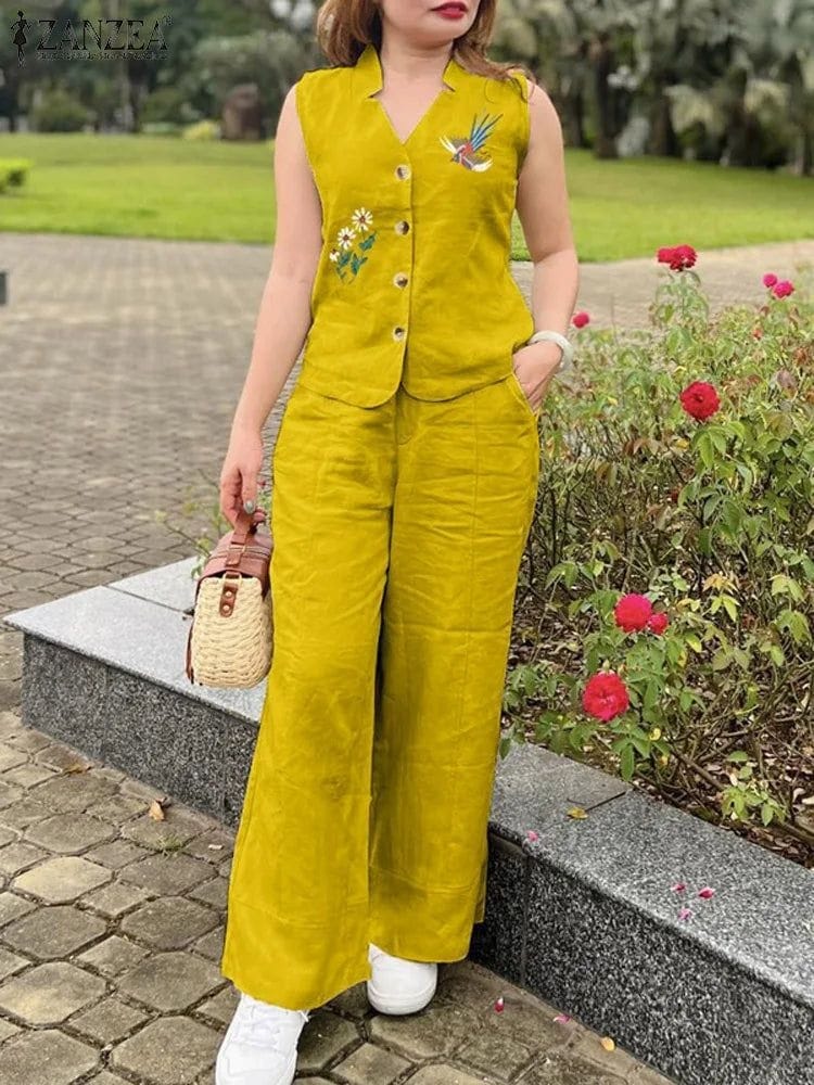 Premium Cotton Slub Coord-Set with Aari Work β Trending & Chic