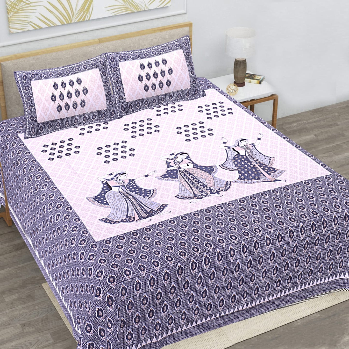 ποΈ Premium 93Γ108 Texture King Size Bedsheet Set β Soft & Stylish