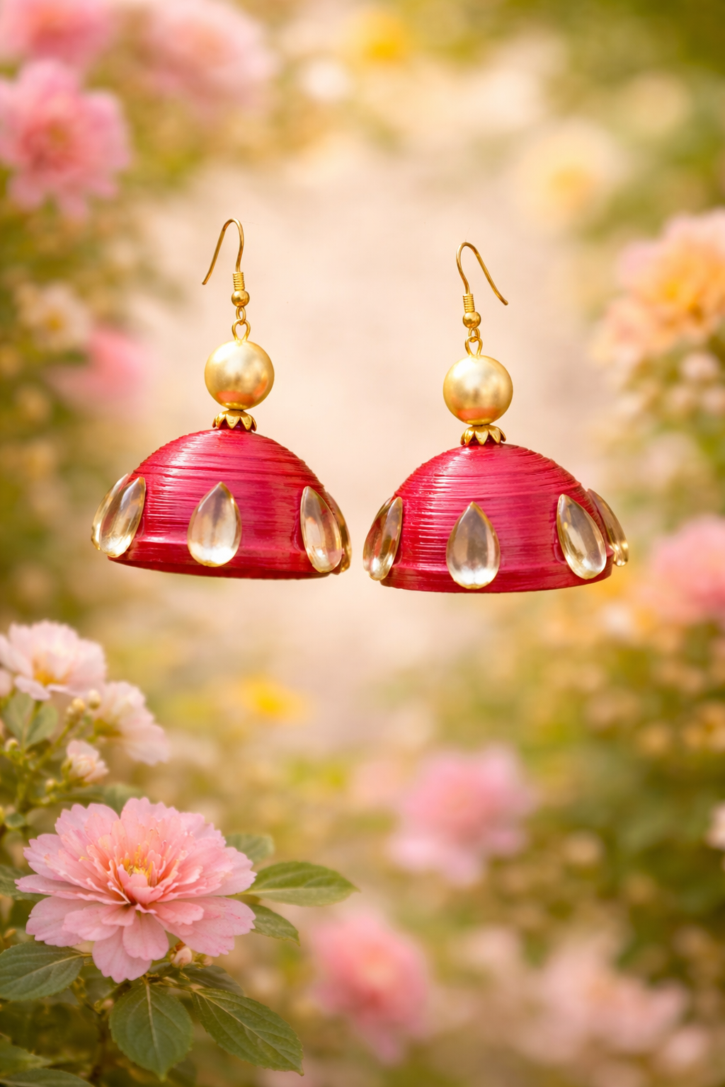 Ruby Glow Handmade Jhumka