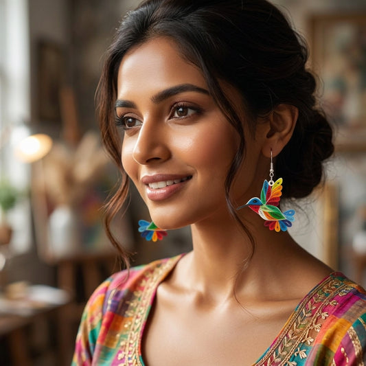 Handmade Paper Quilled Masterpiece Bridal Choker, Earrings and Maang Tikka Ensemble
