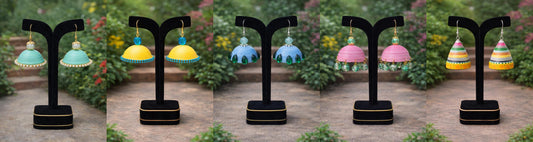 Limited Edition Handmade Paper Quilling Earrings Combo (Set of 5)