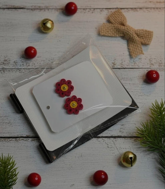 Rose Pink Daisy Studs