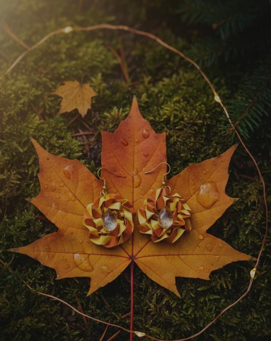 Autumn Swirl Drop Earrings