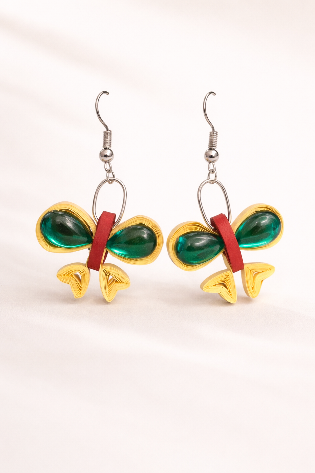 Butterfly Glow Quilling Earrings