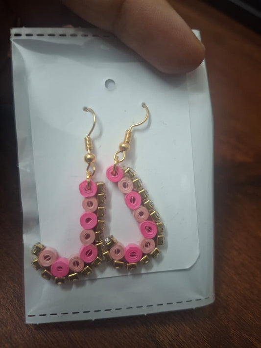 J shaped Quilling Earrings