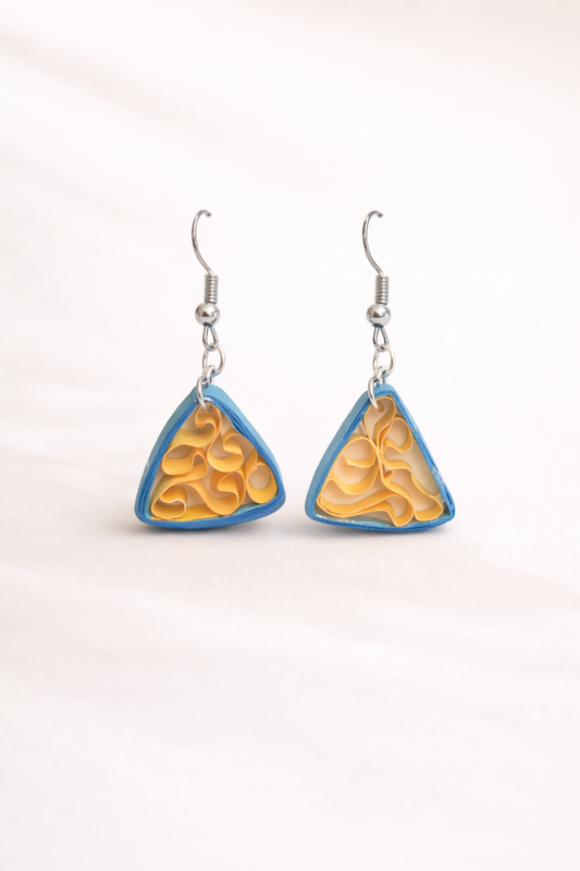 Tri-Edge Quilling Earrings