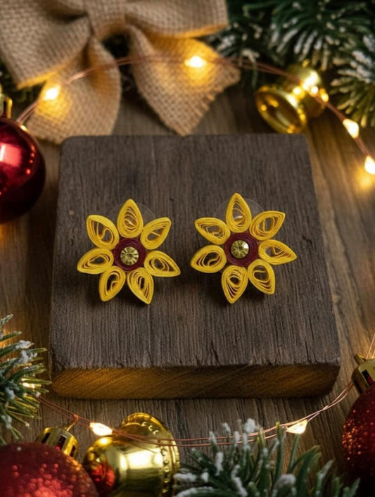 Yellow Sunburst Studs