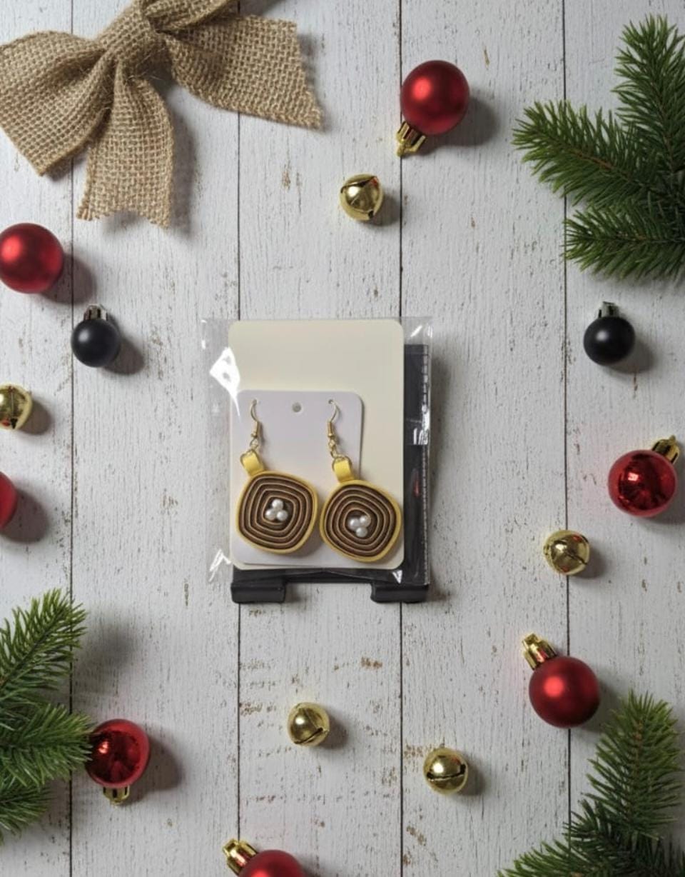 Gold Layered Drop Earrings