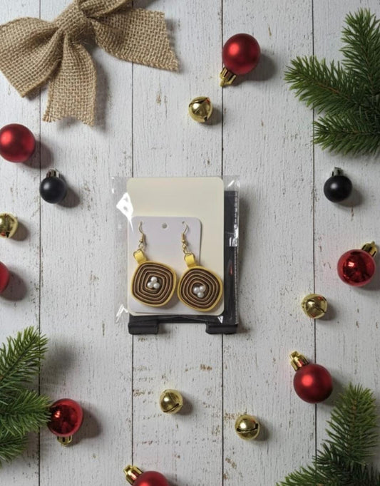 Gold Layered Drop Earrings