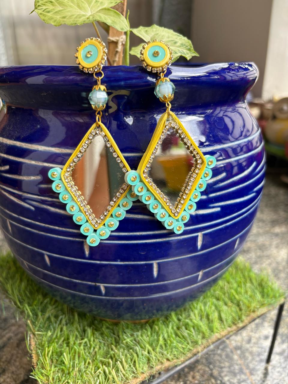 Handmade Paper Quilled Classic Single Color Jhumka Combo 1 - Combo 6