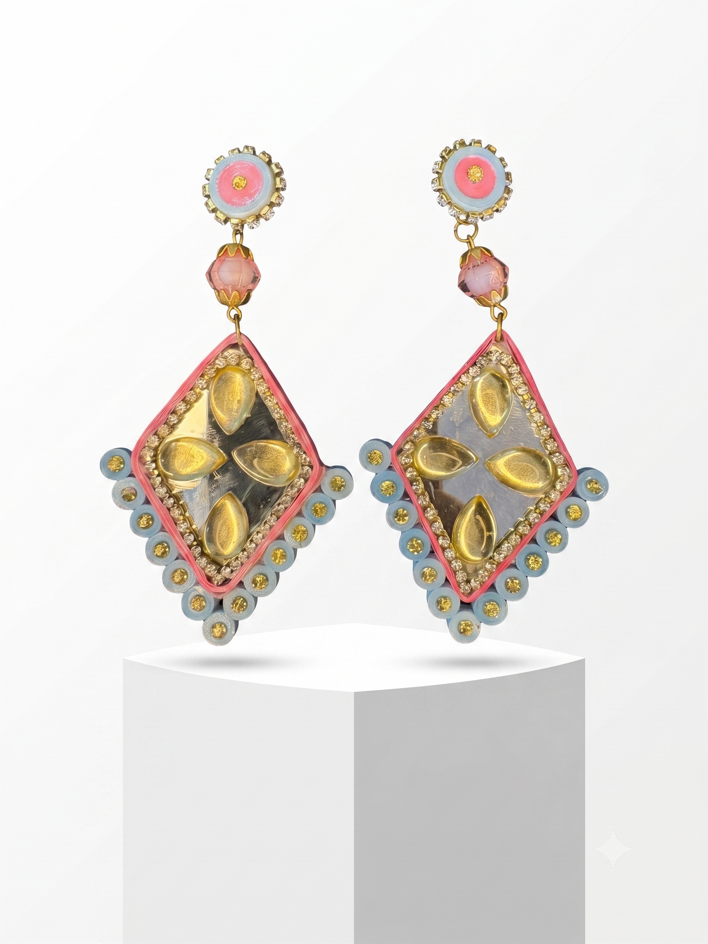 Handmade Paper Quilled Classic Single Color Jhumka Combo 1 - Combo 6
