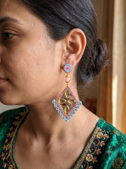 Handmade Paper Quilled Classic Single Color Jhumka Combo 3 - Combo 6