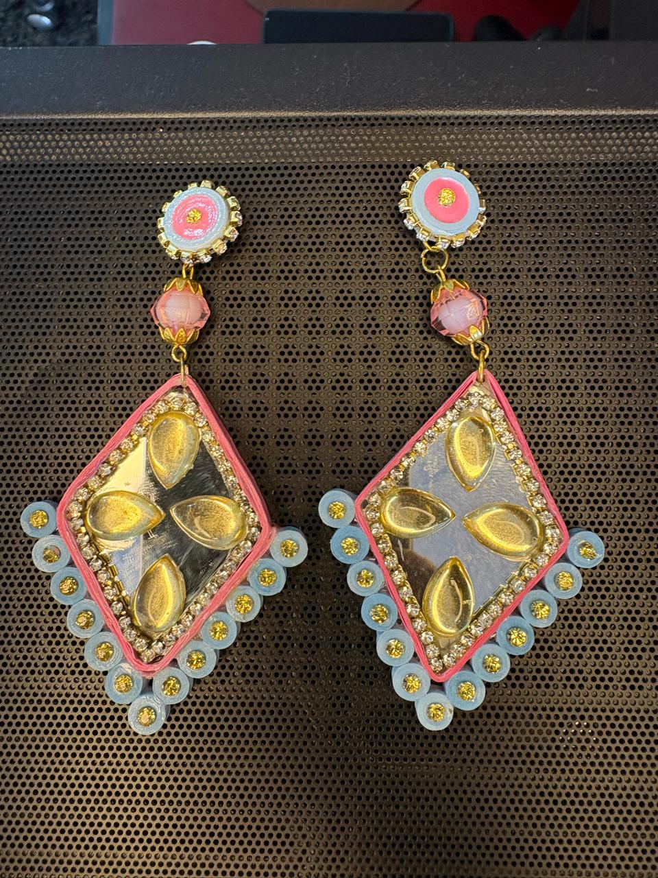 Handmade Paper Quilled Classic Single Color Jhumka Combo 3 - Combo 6