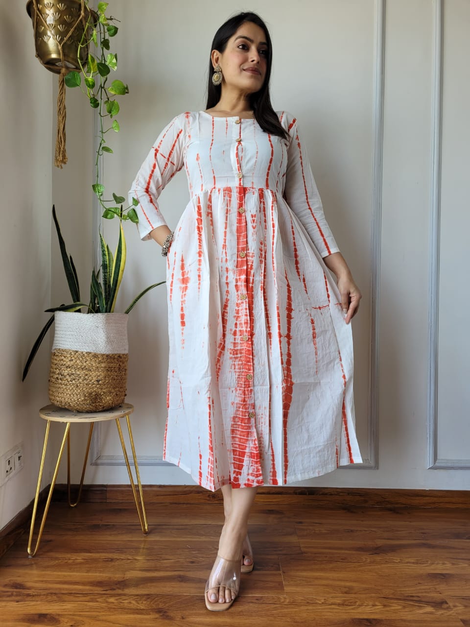 🍁✨ New Exclusive Launch – Bagru Hand-Printed One-Piece Dress ✨🍁