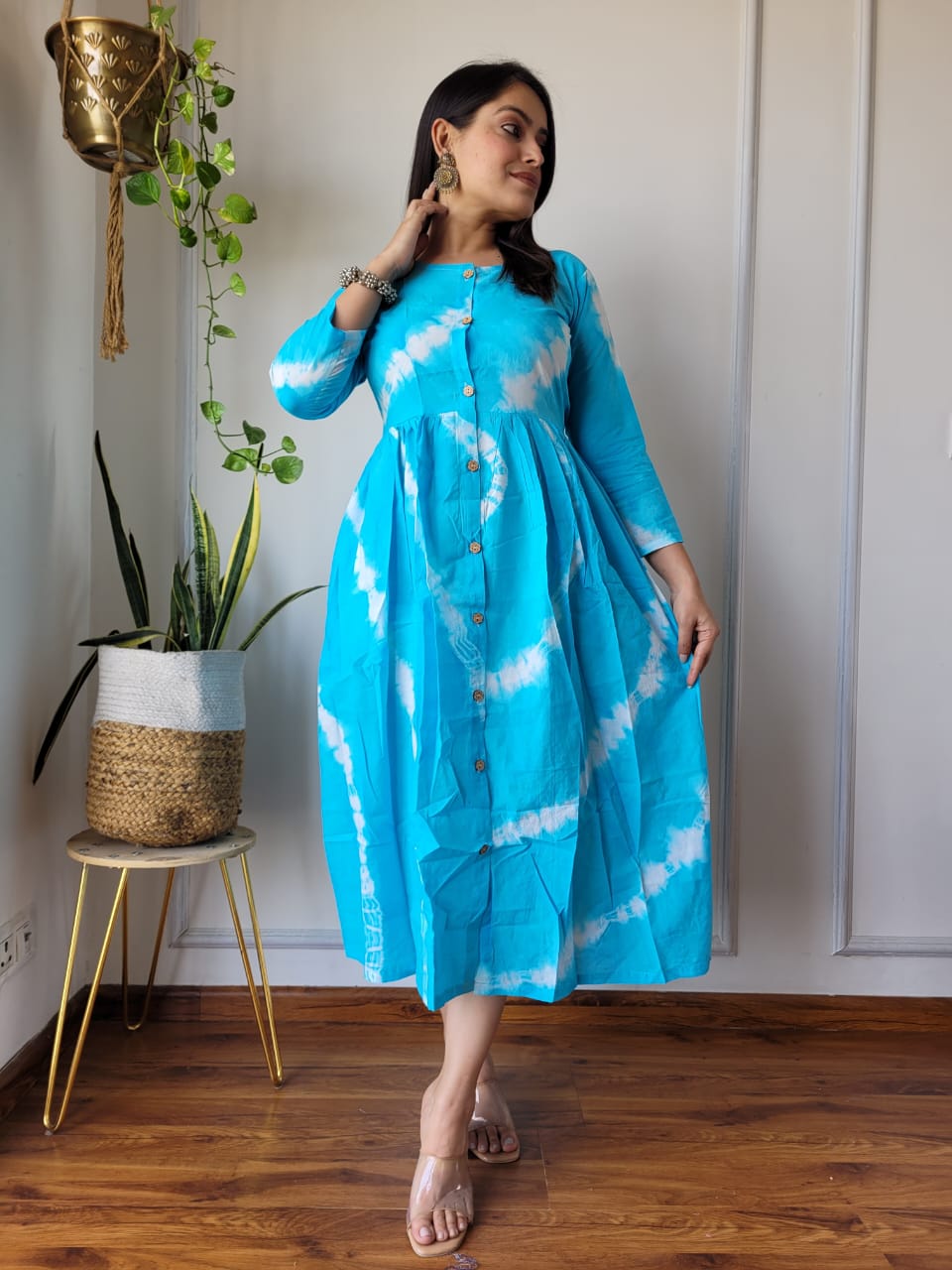 🍁✨ New Exclusive Launch – Bagru Hand-Printed One-Piece Dress ✨🍁