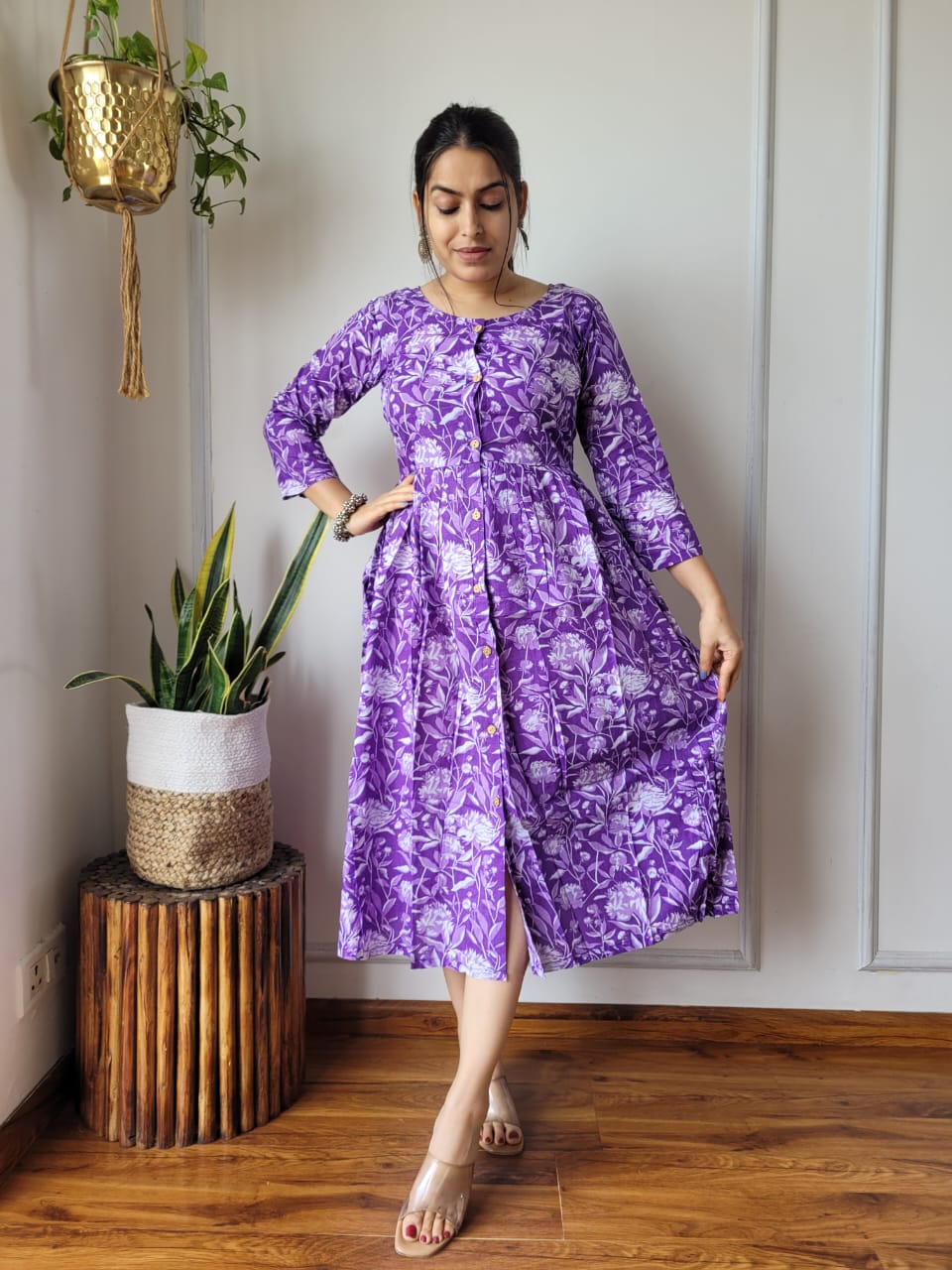 🍁✨ New Exclusive Launch – Bagru Hand-Printed One-Piece Dress ✨🍁