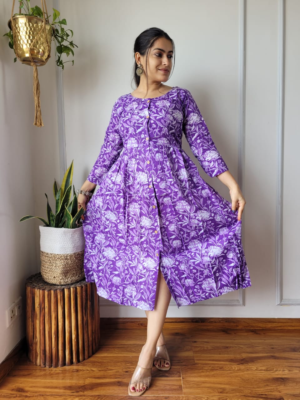 🍁✨ New Exclusive Launch – Bagru Hand-Printed One-Piece Dress ✨🍁