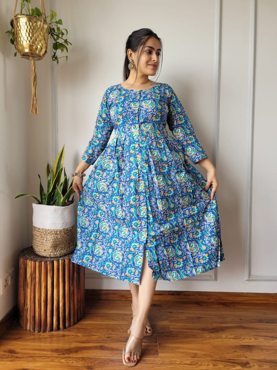 🍁✨ New Exclusive Launch – Bagru Hand-Printed One-Piece Dress ✨🍁