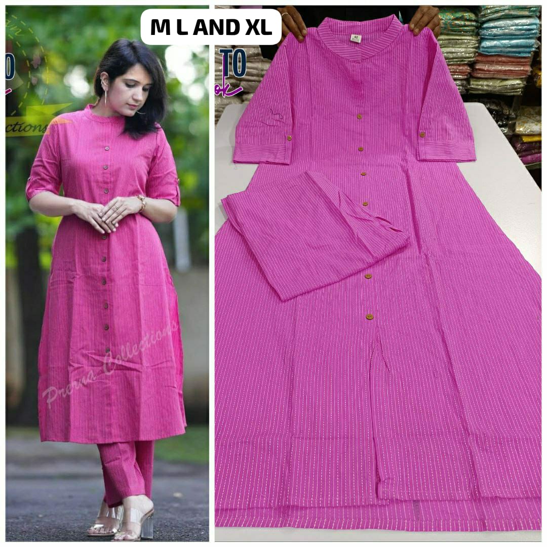 Elegant Office Kurti Pant Set – Embroidered & Pintex Detailing