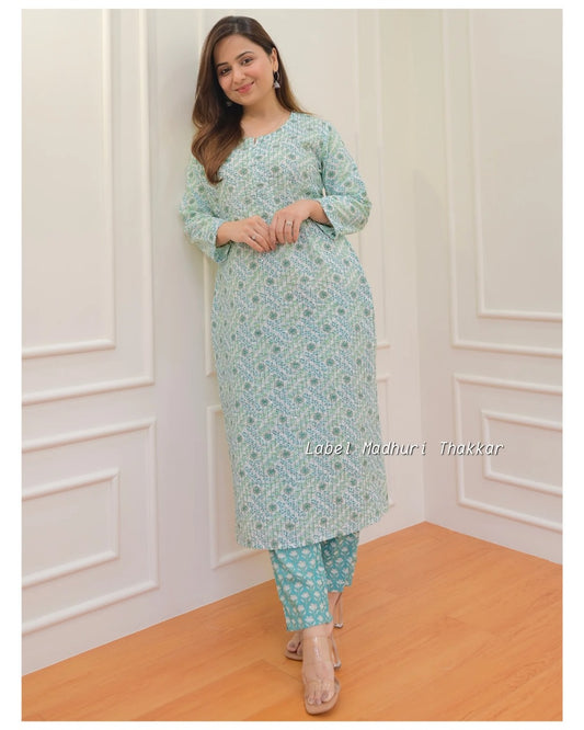 🌟✨ NEW LAUNCH – Premium Embroidered Cotton Kurta Set ✨🌟