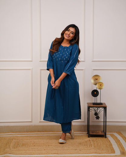 🌟 New Arrival: Elegant Office Wear Kurti Pant Set 🌟