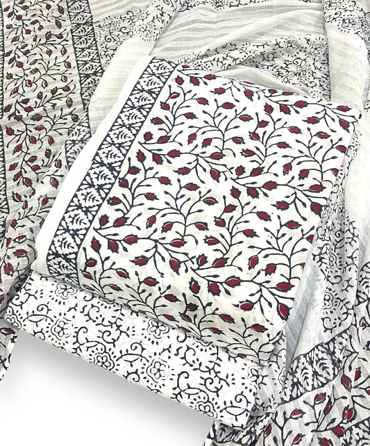 🆕 Newly Launched – Hand Block Print Pure Cotton Dress Material 🌿