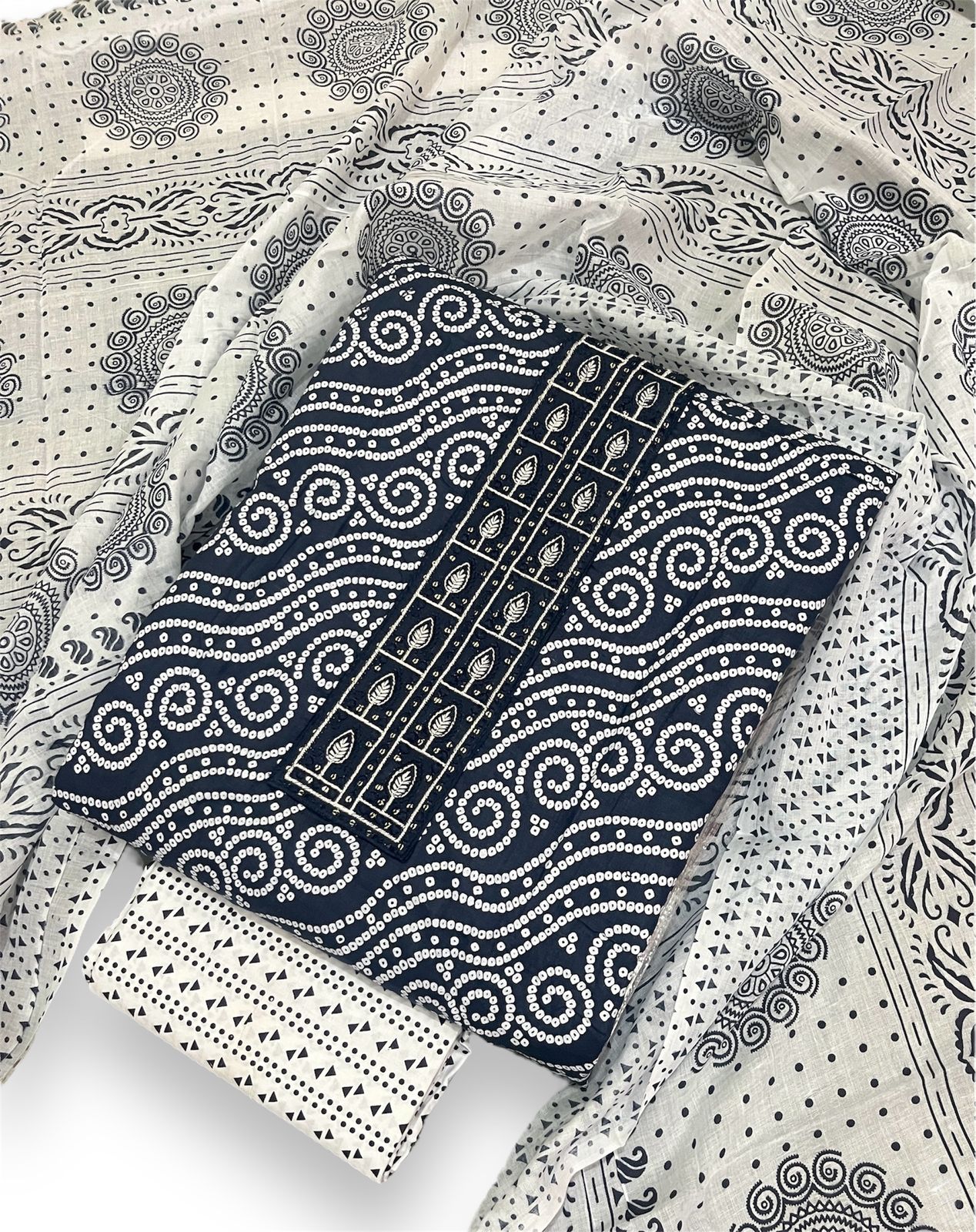 🆕 Newly Launched – Cotton Dress Material with Elegant Neck Work - 2 ✨