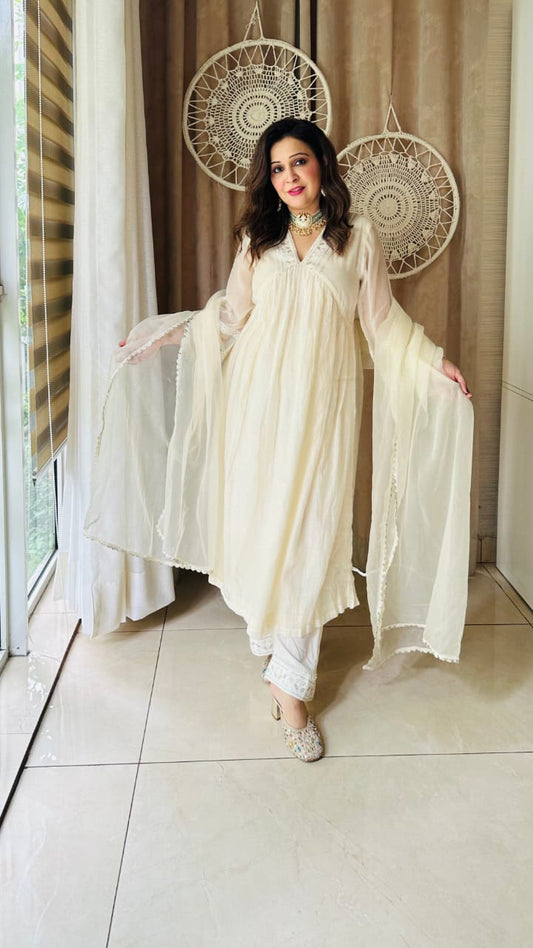 ✨ New Designer Embroidered Anarkali Gown Set ✨