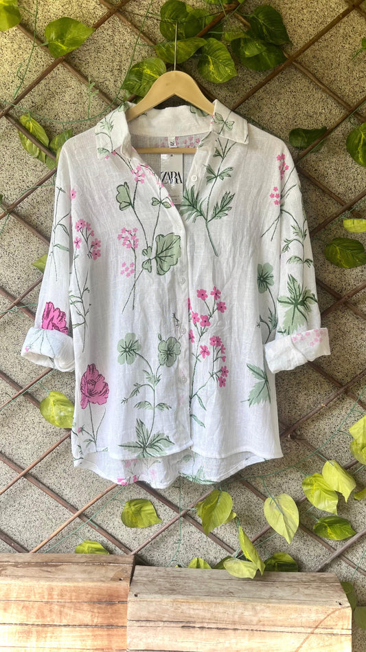 Garden Breeze Floral Cotton Shirt