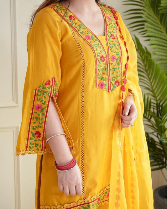 🌸 Handcrafted Elegance: Heavy Rayon Salab Ethnic Set with Dupatta 🌹🌹