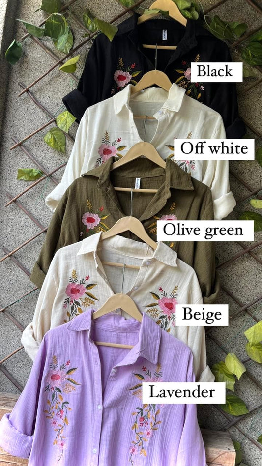 🌸 Breezy Floral Mulmul Cotton Shirts – Soft, Stylish & Free Size 🌿