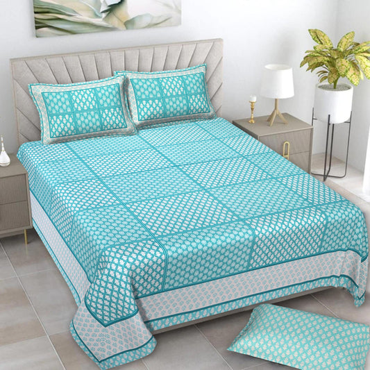 🛏️ Premium 93×108 Texture King Size Bedsheet Set – Soft & Stylish