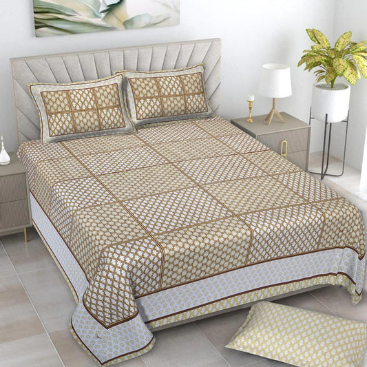 🛏️ Premium 93×108 Texture King Size Bedsheet Set – Soft & Stylish