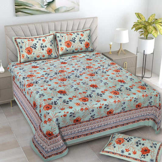 🛏️ Premium 93×108 Texture King Size Bedsheet Set – Soft & Stylish