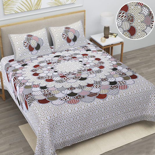 🛏️ Premium 93×108 Texture King Size Bedsheet Set – Soft & Stylish