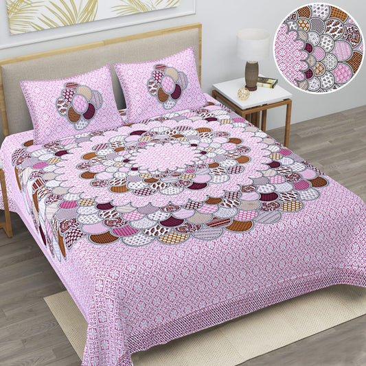 🛏️ Premium 93×108 Texture King Size Bedsheet Set – Soft & Stylish
