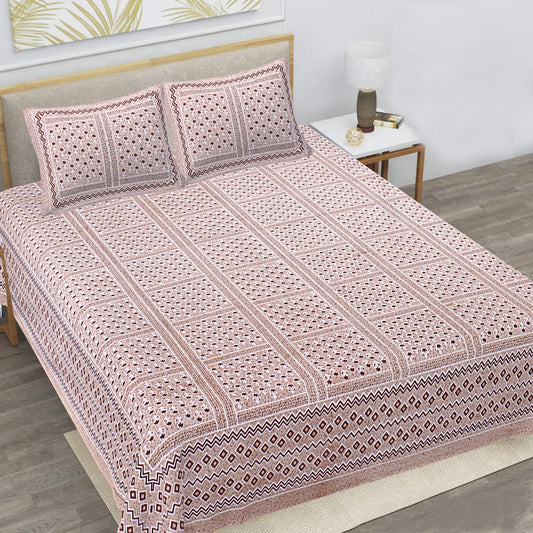 🛏️ Premium 93×108 Texture King Size Bedsheet Set – Soft & Stylish