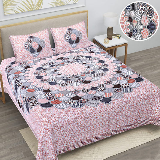 🛏️ Premium 93×108 Texture King Size Bedsheet Set – Soft & Stylish