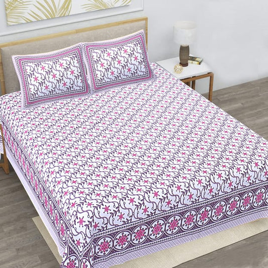 🛏️ Premium 93×108 Texture King Size Bedsheet Set – Soft & Stylish