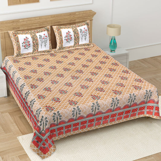 🛏️ Premium 93×108 Texture King Size Bedsheet Set – Soft & Stylish