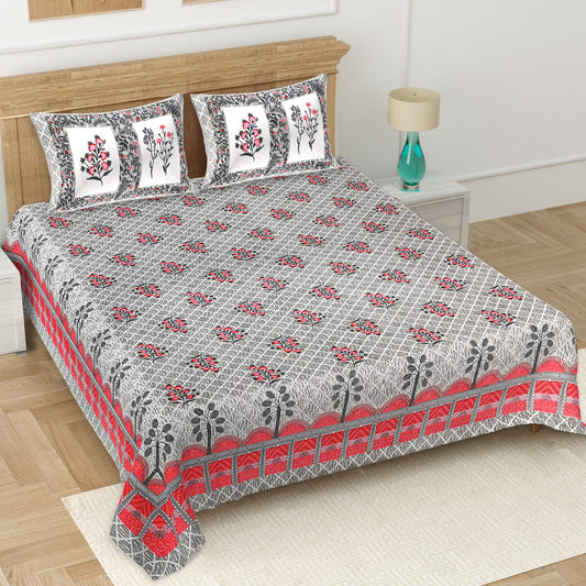 🛏️ Premium 93×108 Texture King Size Bedsheet Set – Soft & Stylish