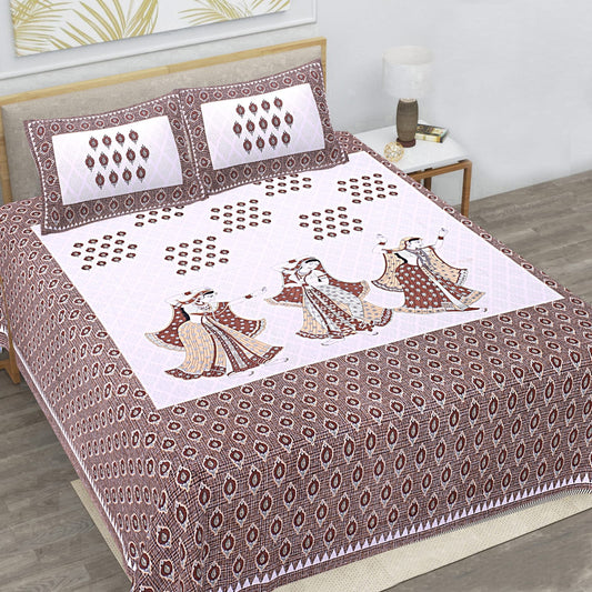 🛏️ Premium 93×108 Texture King Size Bedsheet Set – Soft & Stylish