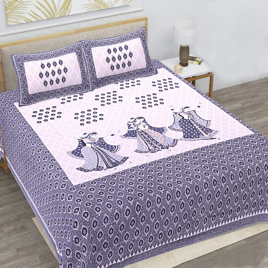 🛏️ Premium 93×108 Texture King Size Bedsheet Set – Soft & Stylish