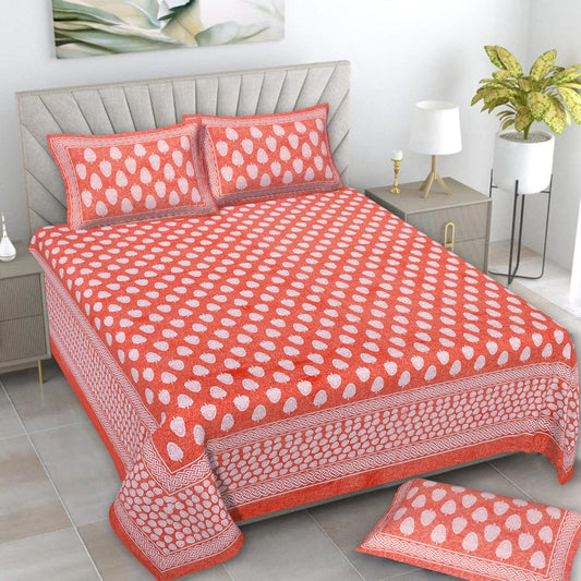🛏️ Premium 93×108 Texture King Size Bedsheet Set – Soft & Stylish