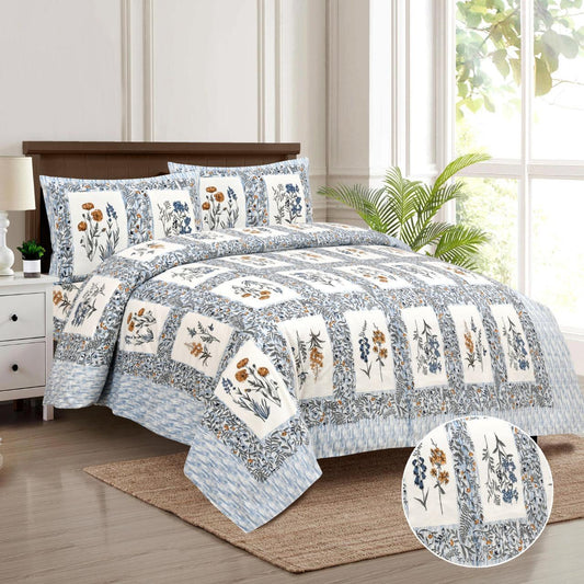 🛏️ Premium 93×108 Texture King Size Bedsheet Set – Soft & Stylish