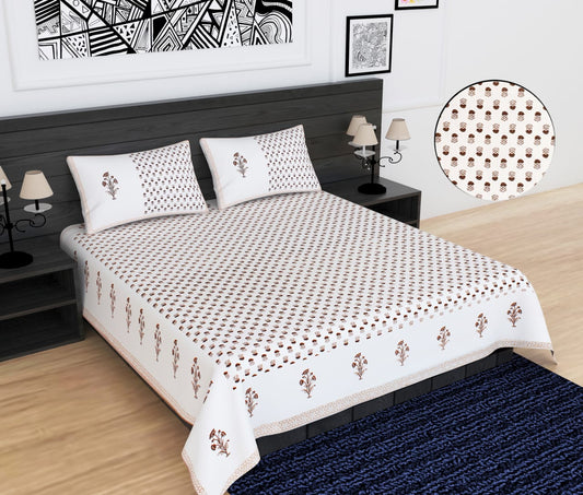 🛏️ Premium 93×108 Texture King Size Bedsheet Set – Soft & Stylish