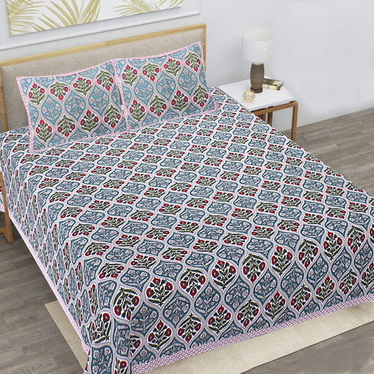 🛏️ Premium 93×108 Texture King Size Bedsheet Set – Soft & Stylish